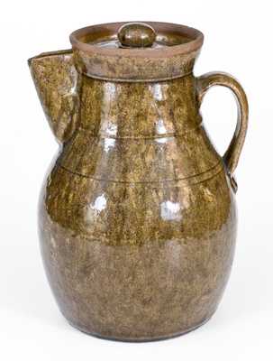 Scarce Crawford County, GA Stoneware Coffee Pot with Vibrant Alkaline Glaze