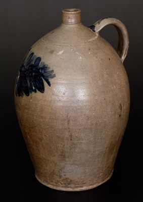 James River Stoneware Jug w/ Brushed Foliate Decoration and Decorated Handle