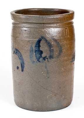 Rare D. H. HENKEL, Stonyman, VA Decorated Stoneware Jar