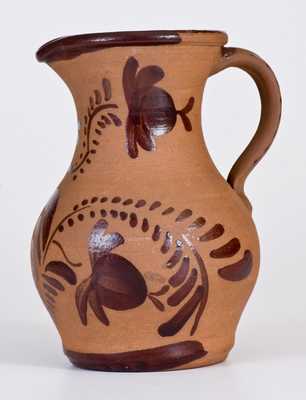 Tanware Pitcher with Unusual Shape, New Geneva, PA, circa 1880