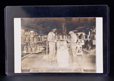 Rare Photograph Postcard of the Hamilton & Robbins Pottery, New Geneva, 1907