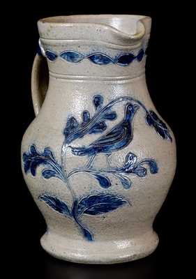 Jonah Knight / Novbr 18th 1874 Remmey / Philadelphia Incised Bird Pitcher