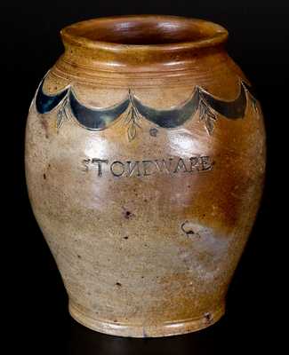 Very Fine COMMERAWS / STONEWARE Jar, Manhattan, circa 1810