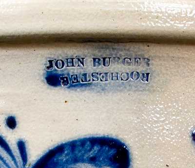 Rare JOHN BURGER / ROCHESTER Stoneware Crock w/ Error Mark