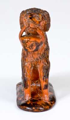 Redware Figure of a Dog, Pennsylvania origin, possibly Chester County, c1850-80