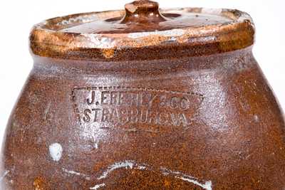 J. EBERLY & CO. / STRASBURG, VA Redware Bean Pot