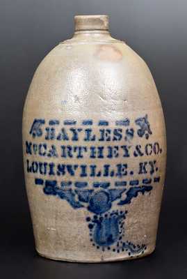 Unusual BAYLESS, MCCARTHEY & CO. / LOUISVILLE, KY Stoneware Jar