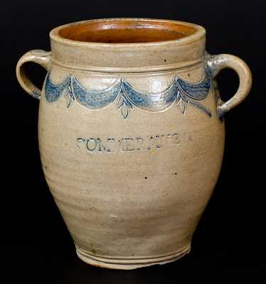 COMMERAWS STONEWARE Jar, Thomas Commeraw, New York City, c1800