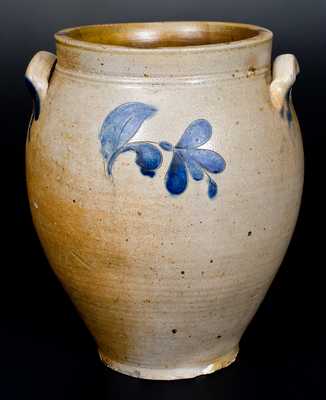 3 Gal. Stoneware Jar with Incised Floral Decoration, probably New York City
