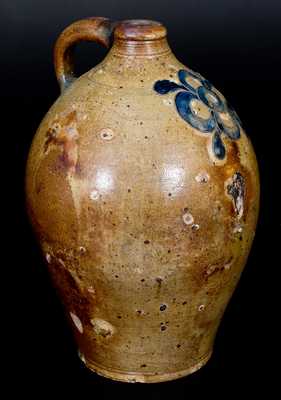 3 Gal. Stoneware Jug with Fine Incised Decoration, Manhattan, early 19th century
