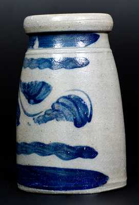 Western PA Stoneware Canning Jar with Profuse Brushed Decoration