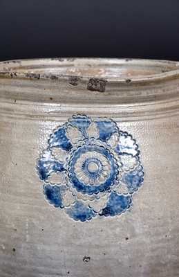 Very Fine attrib. C. Crolius, Manhattan, Stoneware Jar w/ Impressed Decoration, c1810