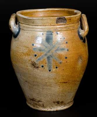 Stoneware Jar w/ Star Decoration, probably Egbert Schoonmaker, Manhattan or Kingston, NY