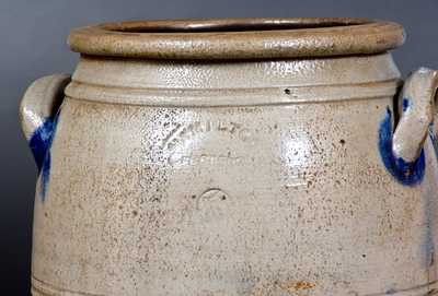 Fine 5 Gal. HAMILTON / GREENSBORO Stoneware Jar with Bold Floral Decoration