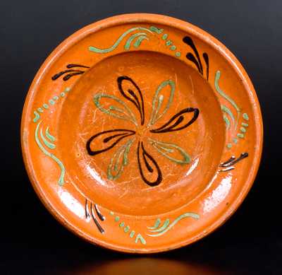 Moravian Redware Dish, Bethabara or Salem, North Carolina, c1780-1810