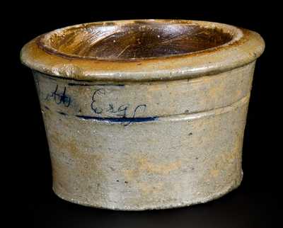 Miniature Western PA Stoneware Bowl Inscribed 