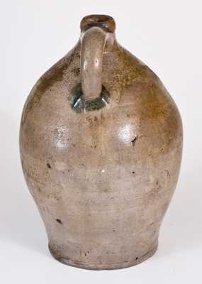 Unusual WARNE / S. AMBOY N. JERSY Stoneware Jug w/ Stamped Clam Shell Decoration
