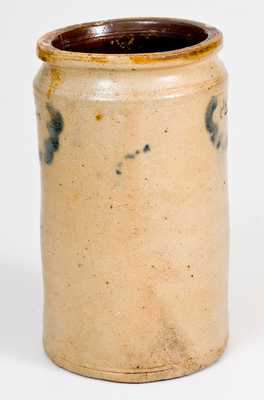 Rare C. CROLIUS / MANUFACTURER Manhattan Stoneware Jar Impressed PEACHES