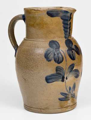 1 Gal. Baltimore Stoneware Pitcher with Floral Decoration, circa 1870