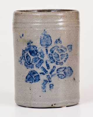 Small-Sized Western PA Stoneware Canning Jar w/ Stenciled Floral Decoration