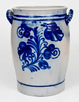 7 Liter Westerwald, Germany Stoneware Jar w/ Elaborate Floral Decoration