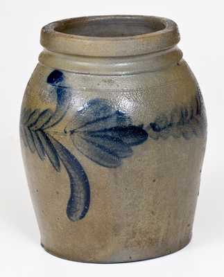 Half-Gallon H. C. SMITH / ALEXA. / D.C. Stoneware Jar w/ Floral Decoration