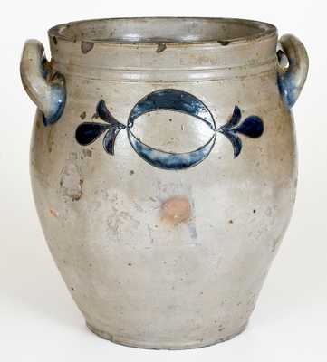 3 Gal. Stoneware Jar with Incised Decoration, Manhattan, circa 1800