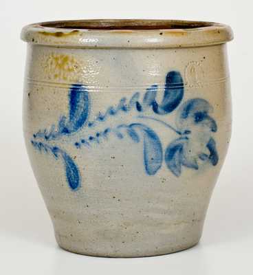1 Gal. Stoneware Cream Jar att. D. P. Shenfelder, Reading, PA