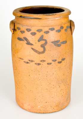 3 Gal. Stoneware Jar with Cobalt Decoration, West Virginia origin