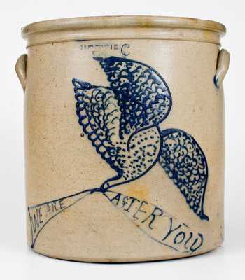 J.B. PFALTZGRAFF / YORK, PA Eagle Crock Inscribed, WE ARE AFTER YOU