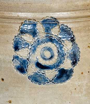 Very Fine attrib. C. Crolius, Manhattan, Stoneware Jar w/ Impressed Decoration, c1810