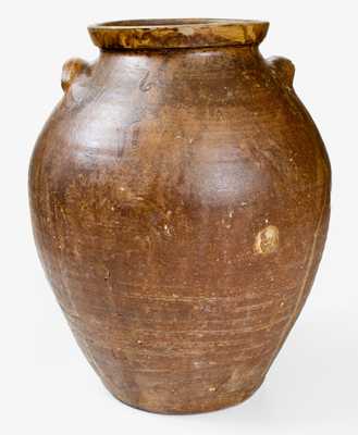Extremely Rare and Important Lucius Jordan, Washington County, GA Inscribed Stoneware Jar