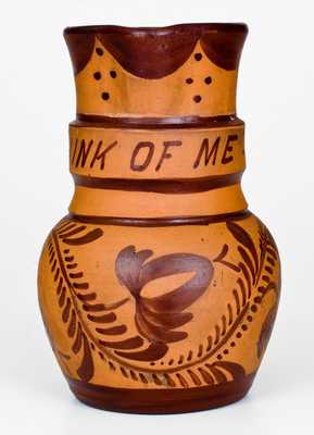 THINK OF ME Tanware Pitcher, Greensboro or New Geneva, PA