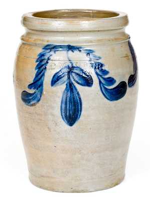 Fine B. C. MILBURN / ALEXA. Alexandria, VA Stoneware Jar with Floral Decoration