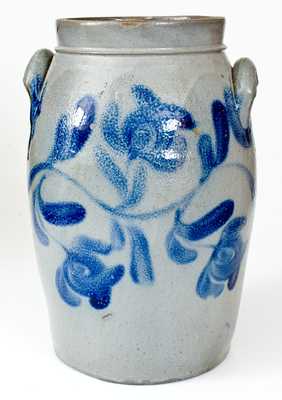 6 Gal. R. W. RUSSELL, Beaver, PA Stoneware Jar with Bold Floral Decoration