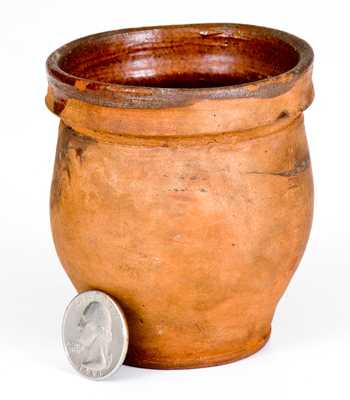 Miniature Rockingham County, Virginia Redware Jar