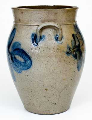 Very Rare A. KEISTER & CO . / STRASBURG, VA Stoneware Jar w/ Elaborate Decoration
