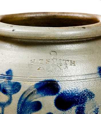 Fine H.C. SMITH / ALEXA / D.C. Two-Gallon Stoneware Jar with Elaborate Decoration