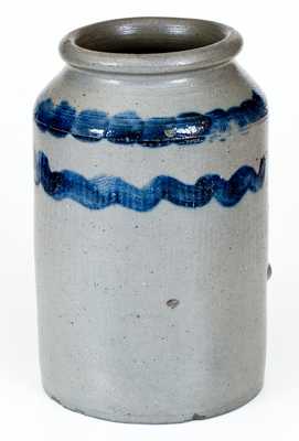 One-Gallon Henry H. Remmey, Philadelphia, PA Stoneware Jar, circa 1830