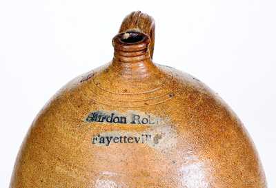 Extremely Rare and Important Gurdon Robins / Fayetteville, NC Jug - First North Carolina Stoneware Pottery