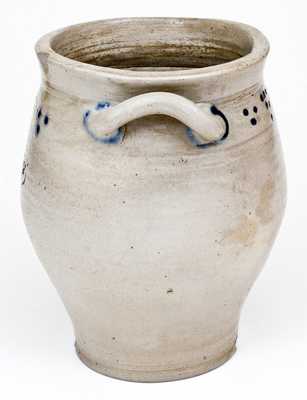 Scarce Abraham Mead, Greenwich, CT, Stoneware Jar, circa 1790