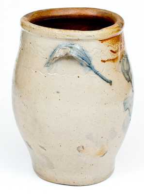 Very Unusual NJ Stoneware Jar, probably Bissett Family, Old Bridge