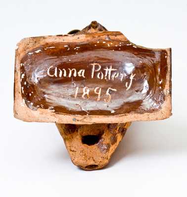 Rare Anna Pottery / 1895 Stoneware Owl Figure, 