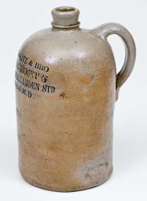 Rare Small-Sized TEAS, WINES & GROCERIES / BALTIMORE, MD Stoneware Jug
