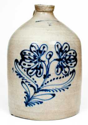 WHITES BINGHAMTON Stoneware Jug with Slip-Trailed Floral Decoration