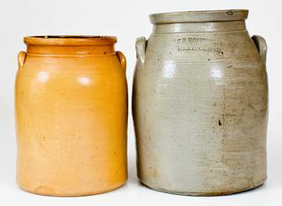 Lot of Two: CHARLESTOWN and S. B. BOSWORTH / HARTFORD, CT Stoneware Jars