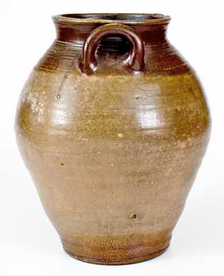 2 Gal. BOSTON Stoneware Jar with Iron-Oxide Dip att. Frederick Carpenter, c1805