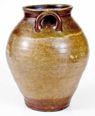 2 Gal. BOSTON Stoneware Jar with Iron-Oxide Dip att. Frederick Carpenter, c1805
