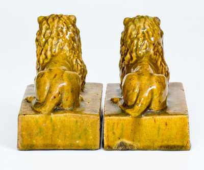 Unusual Pair of Lion Figures, CHICAGO, IL