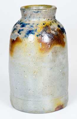 JOHN BELL / WAYNESBORO Stoneware Canning Jar with Sponged Cobalt Decoration